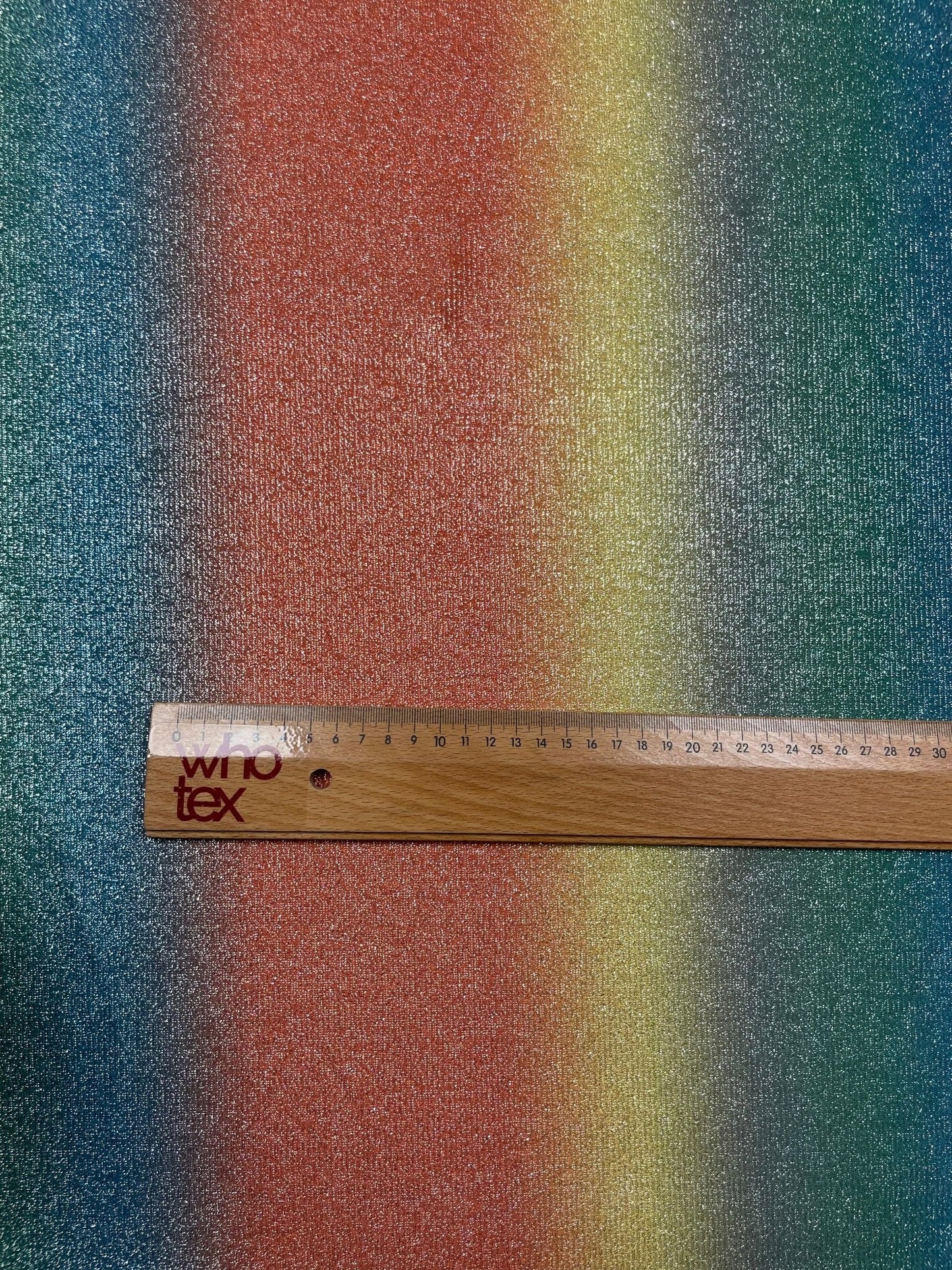Rainbow Ombre Lurex Fabric with Metallic Shine