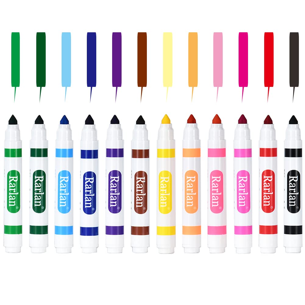 Rarlan Washable Markers Bulk — 144 Count, 12 Colors in 12 Boxes