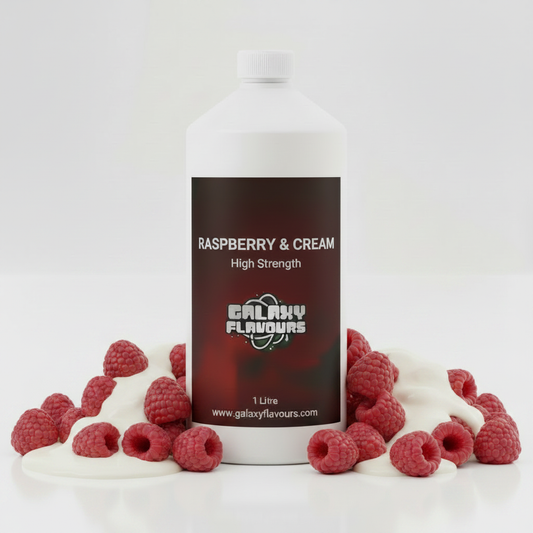 Raspberry and Cream Food Flavouring - Professional High Strength - 1 Litre
