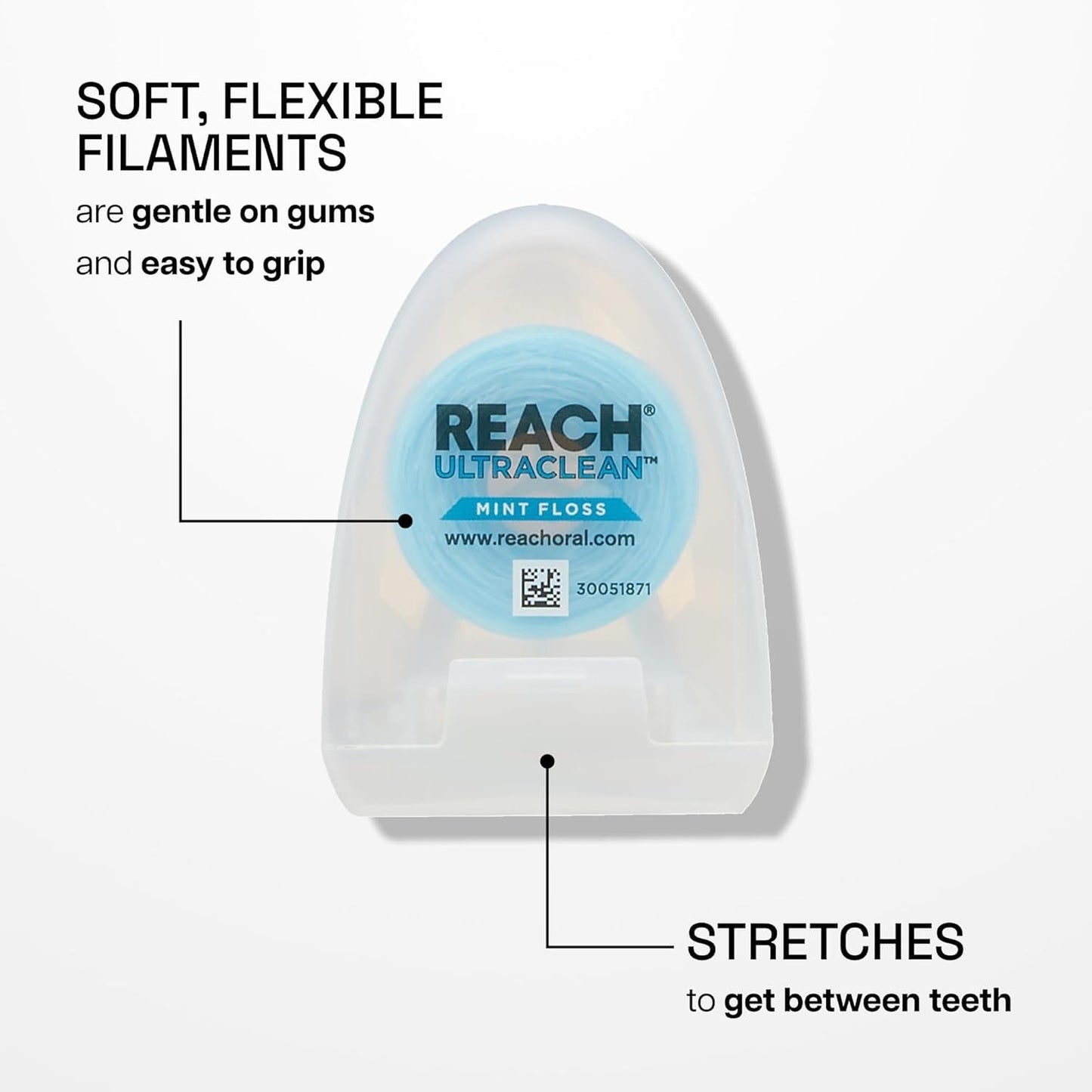 REACH Ultra Clean Floss 30 yd – Pack of 10 | Listerine Ultra Clean Floss