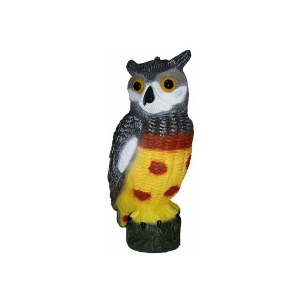 Owl Bird Deterrent Decoy Swivel Head Garden Pest Repeller 40cm