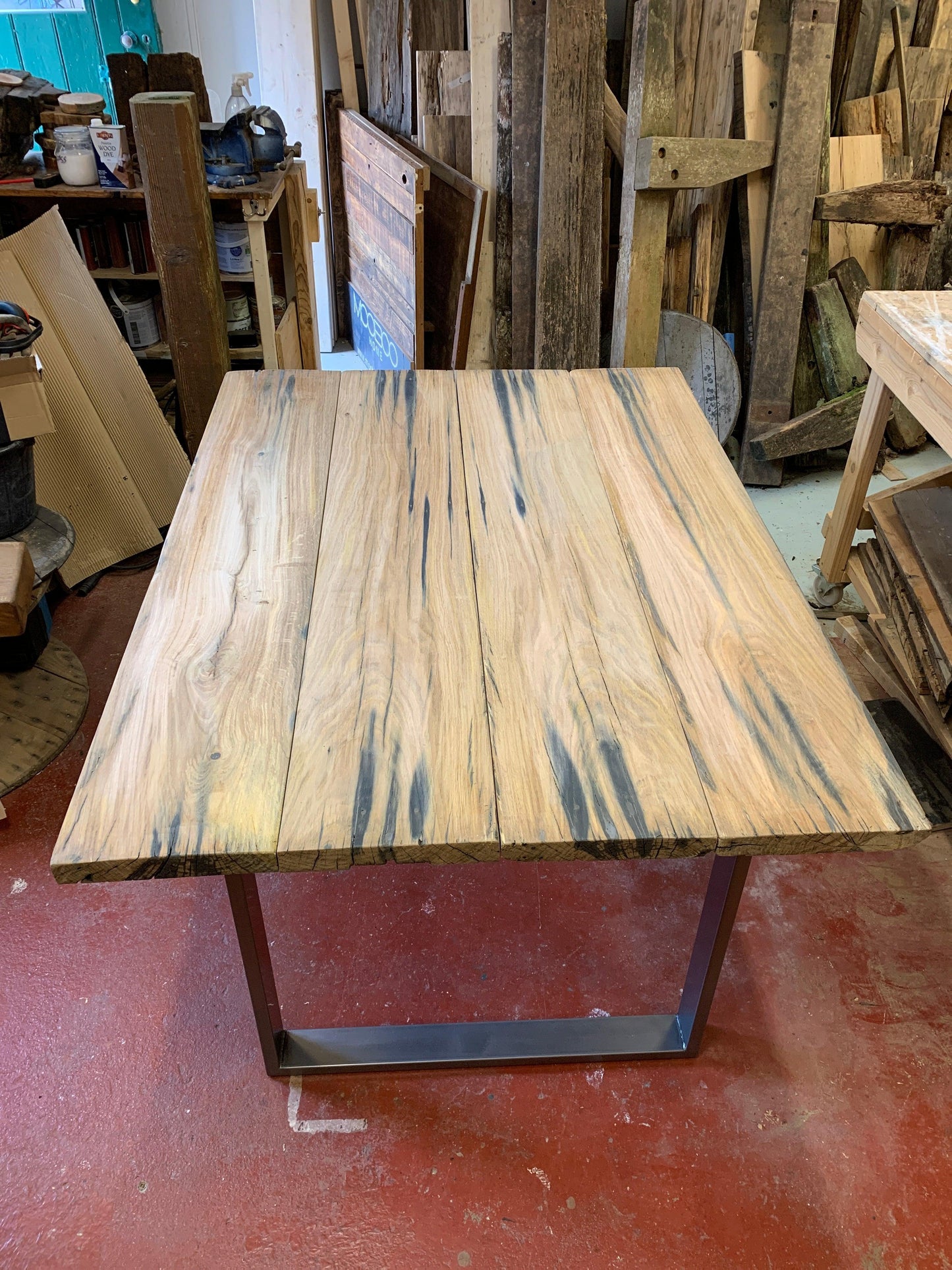 Reclaimed Plymouth Dry Dock Oak Table - Made to Measure