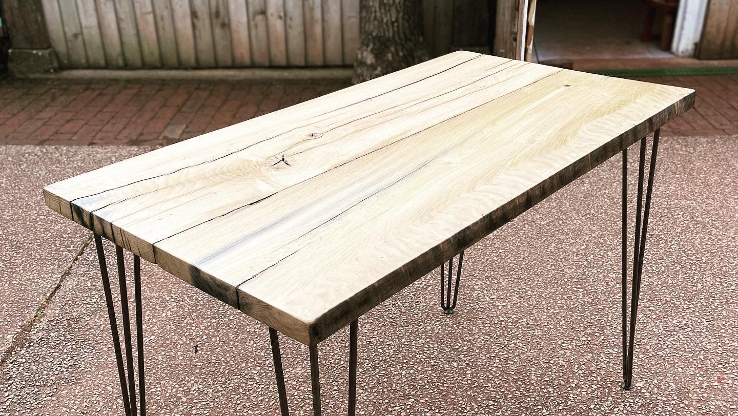 Reclaimed Plymouth Dry Dock Oak Table - Made to Measure