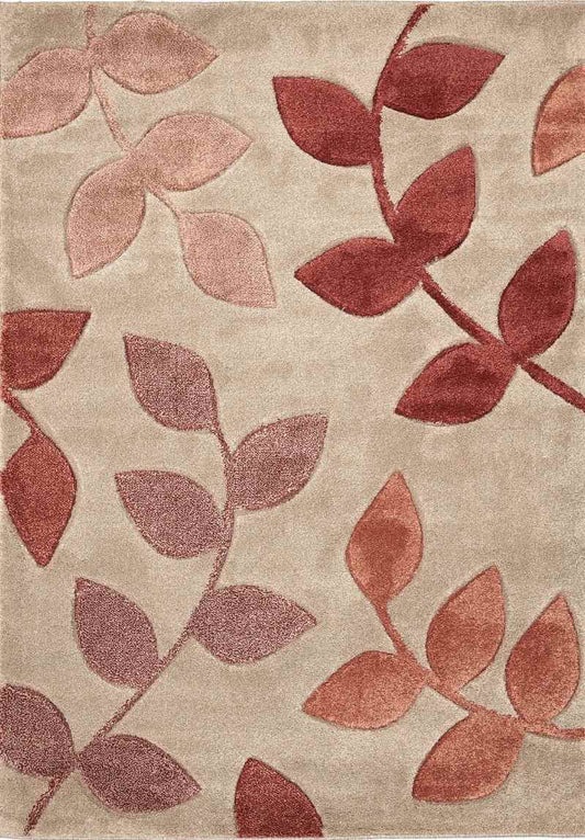 Newport Leaf Rug – Hand-Carved Floral Design