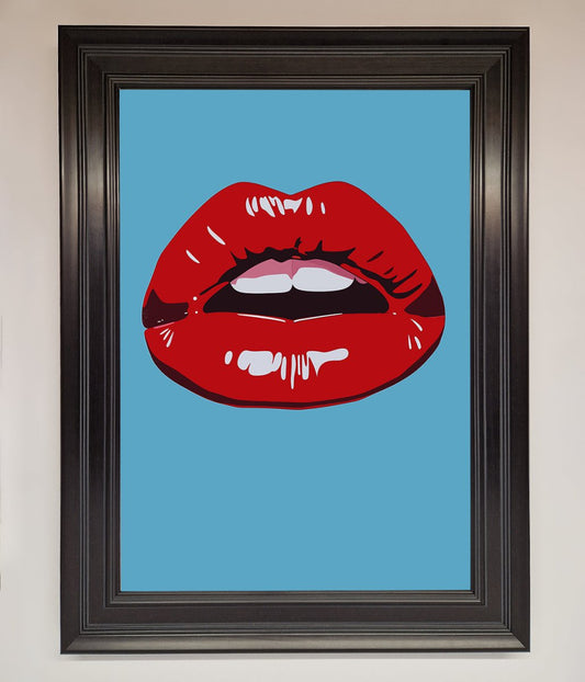 Red Lips Contemporary Framed Poster
