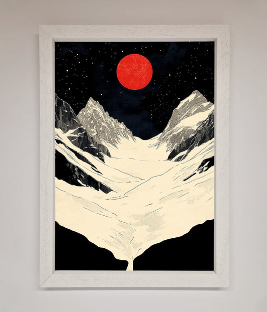 Red Moon On The Planet Framed Poster