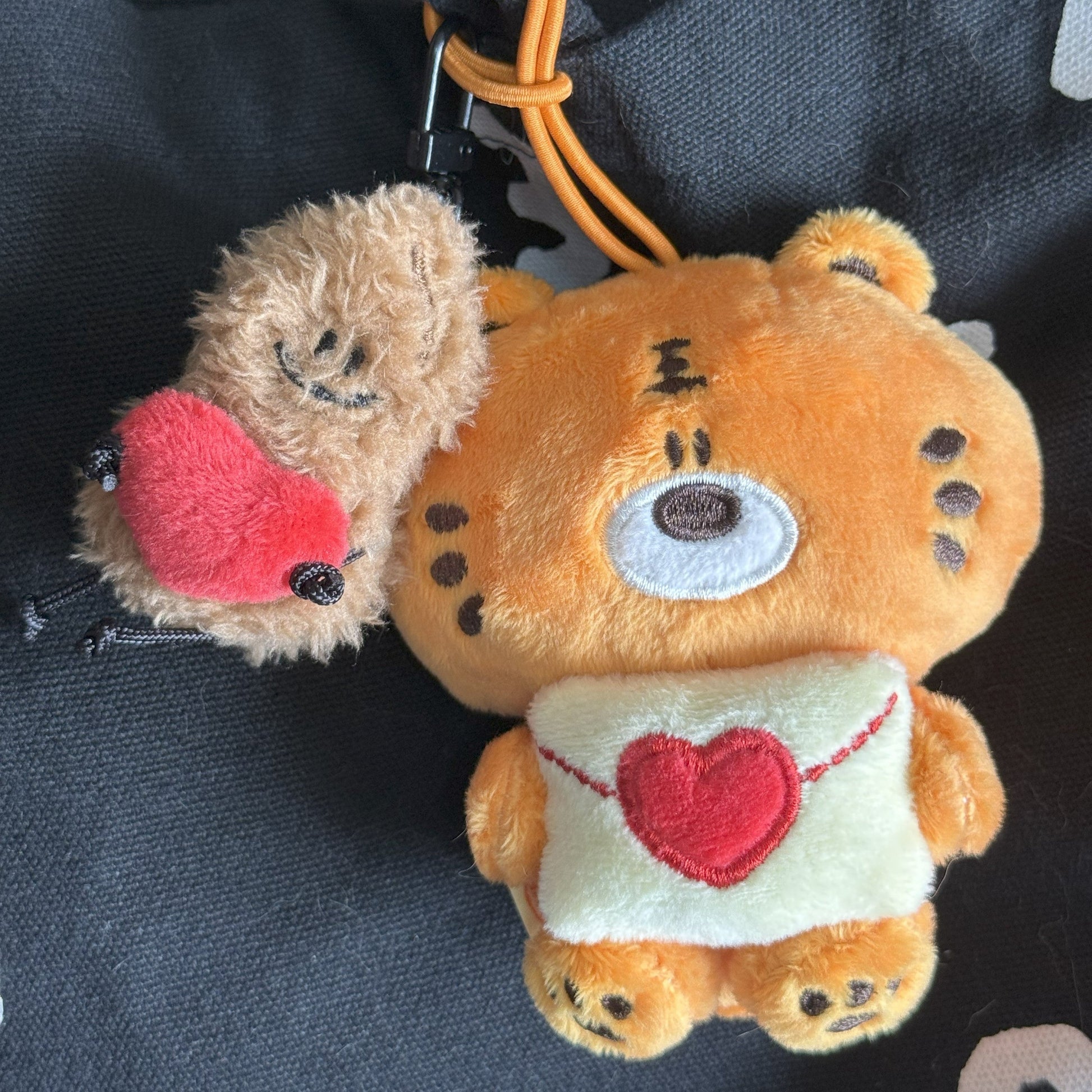 Fickle Plan | Tiger Peanut And Red Heart Bag Charm