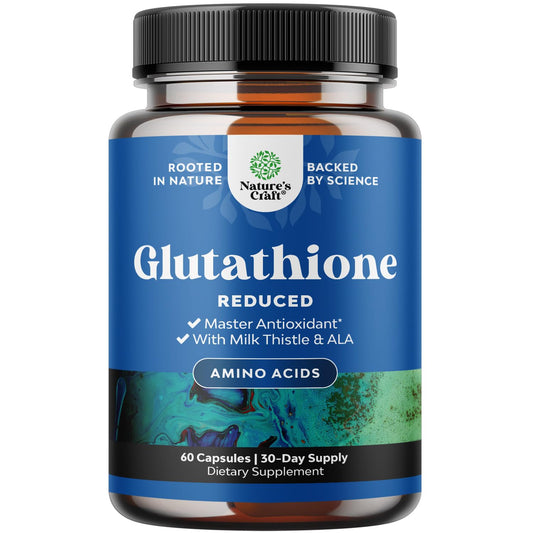 Reduced Glutathione + Milk Thistle 1000mg - Skin Radiance, Liver & Immune Support | 60 Count