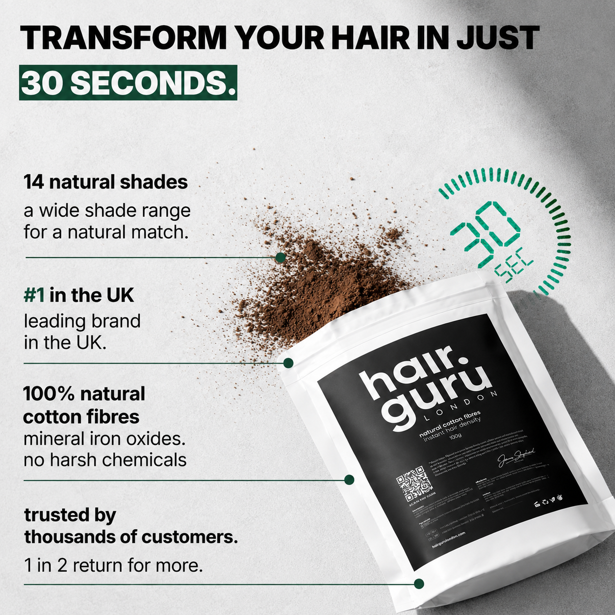 Hair Fibres Refill Pouch | 100g