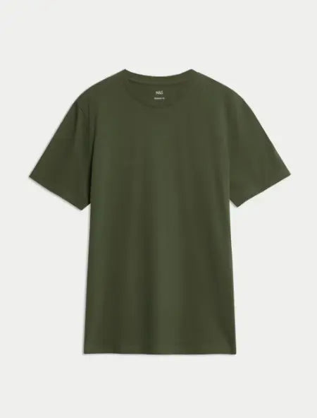 Regular Fit Pure Cotton Crew Neck T-Shirt