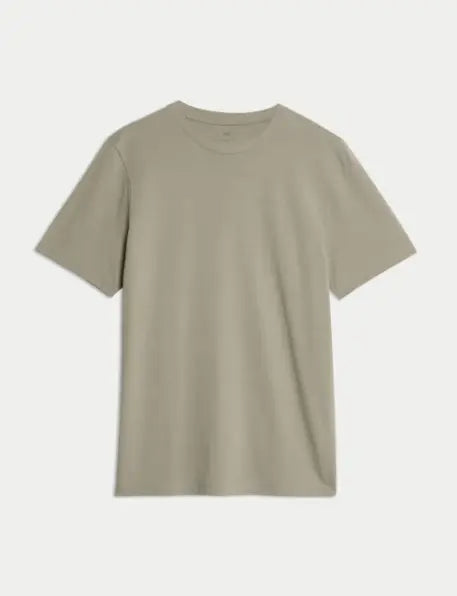 Regular Fit Pure Cotton Crew Neck T-Shirt