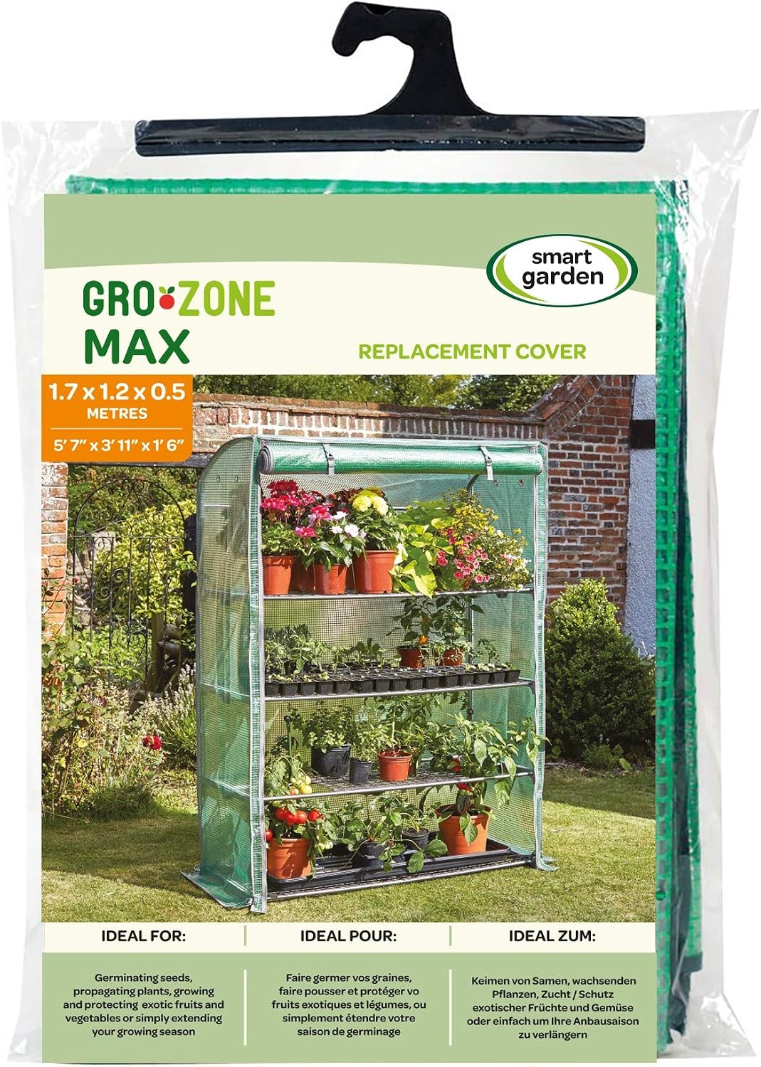 Replacement PE Greenhouse Cover for GroZone Max Wide Grow House