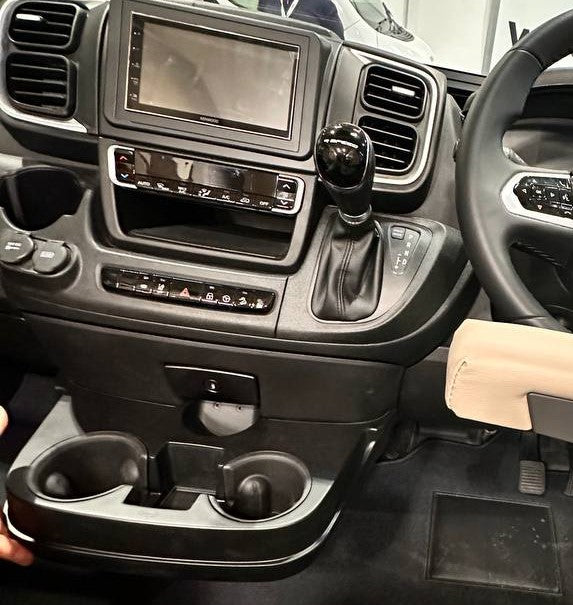 For Vauxhall Movano Cupholder Console - Black | Van-X
