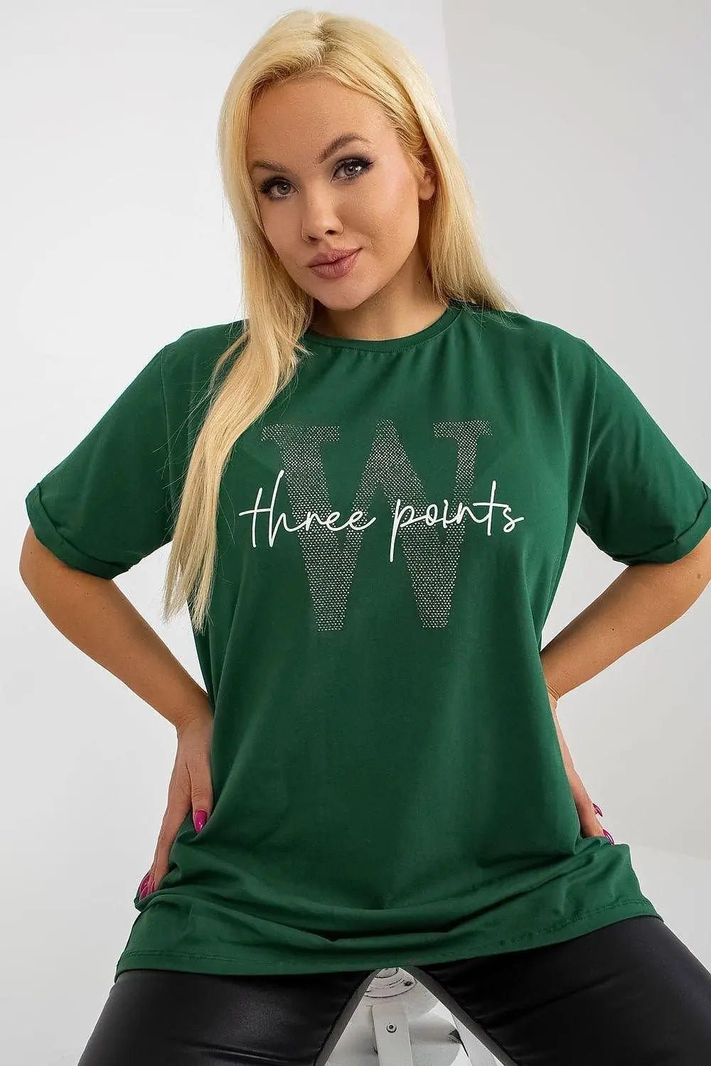 Relevance short sleeves and round neckline blouse