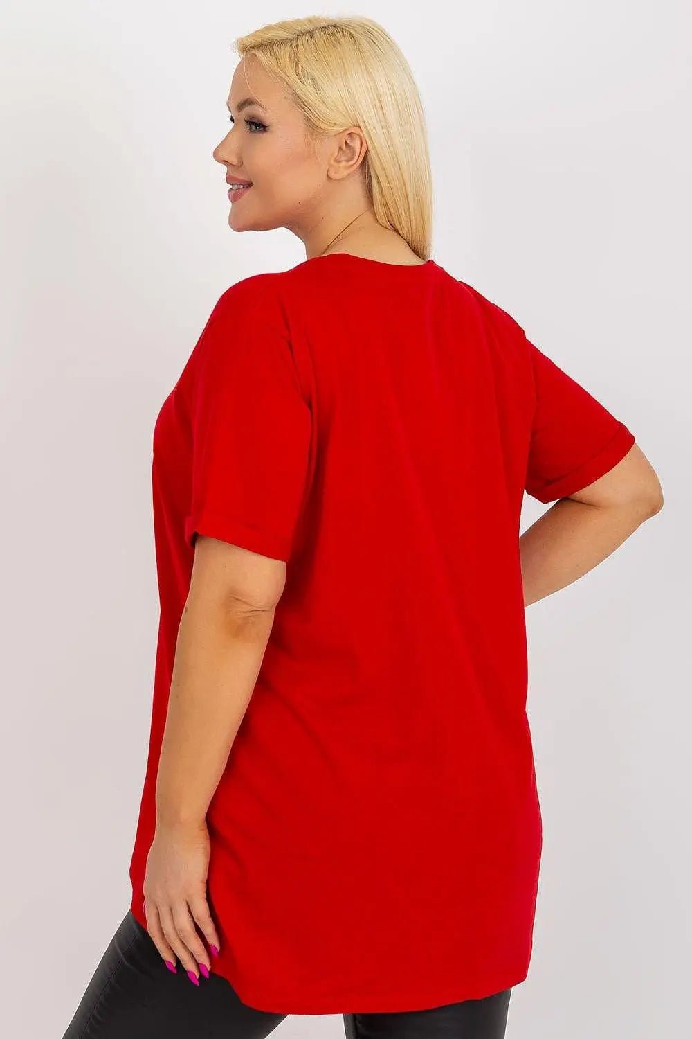 Relevance short sleeves and round neckline blouse