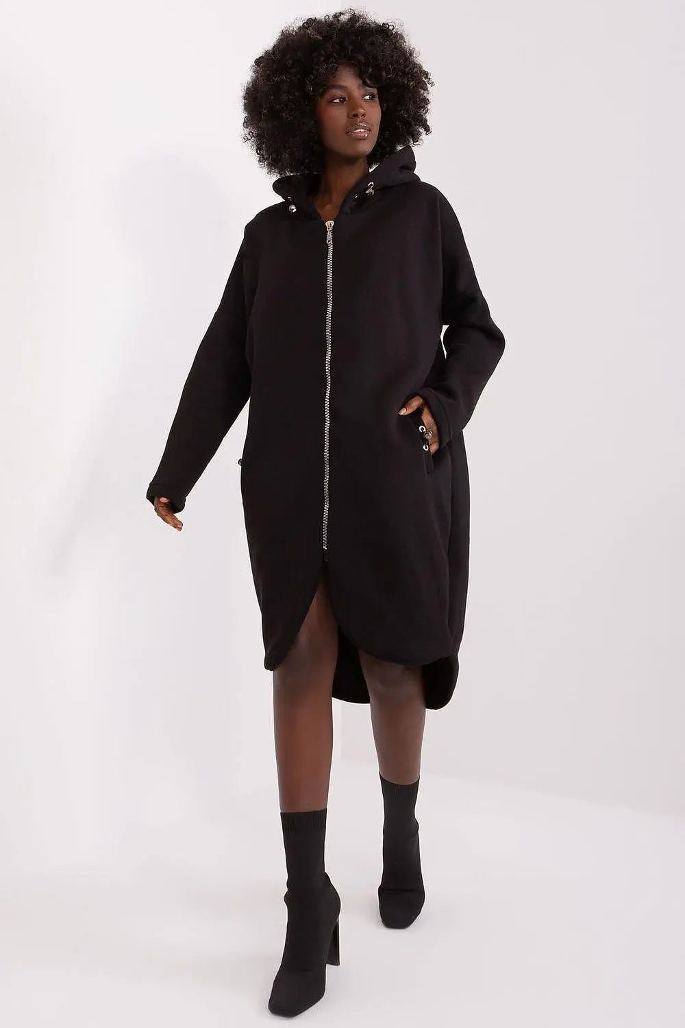 Relevance sporty style extended sweatshirt