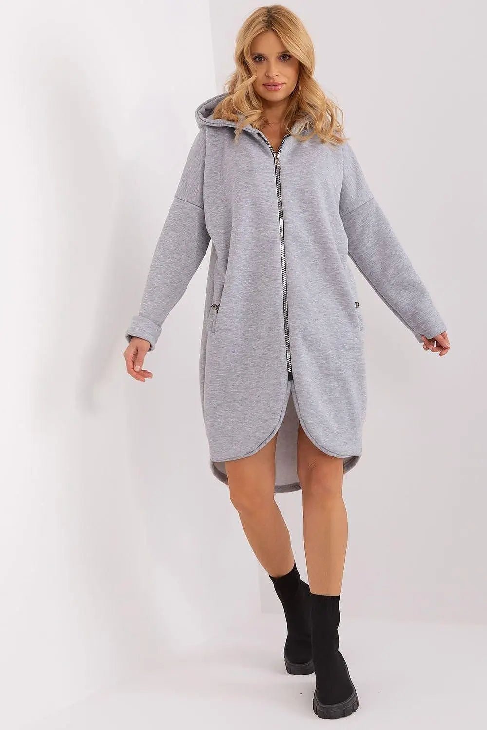 Relevance sporty style extended sweatshirt
