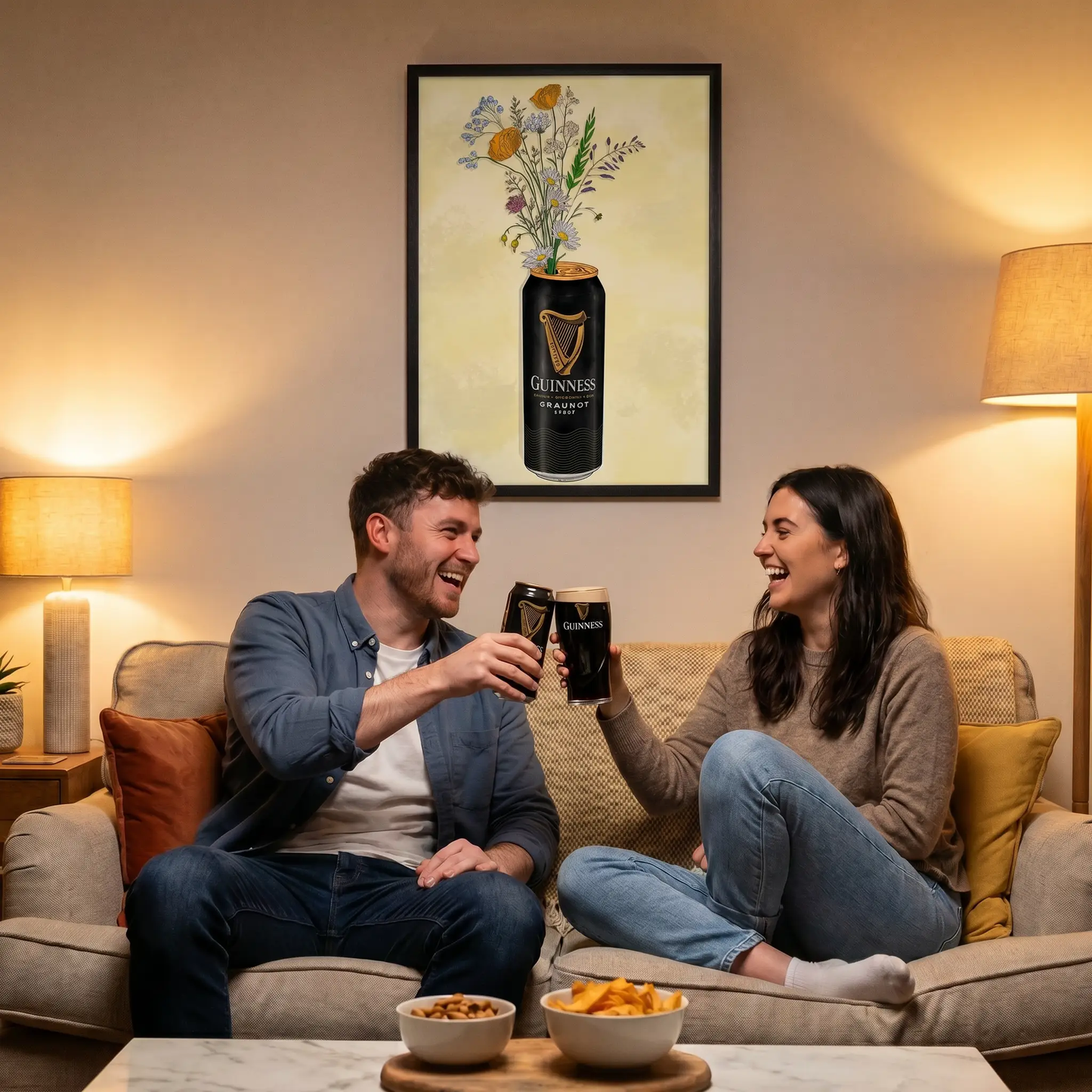 Guinness & Flowers - A5 Print