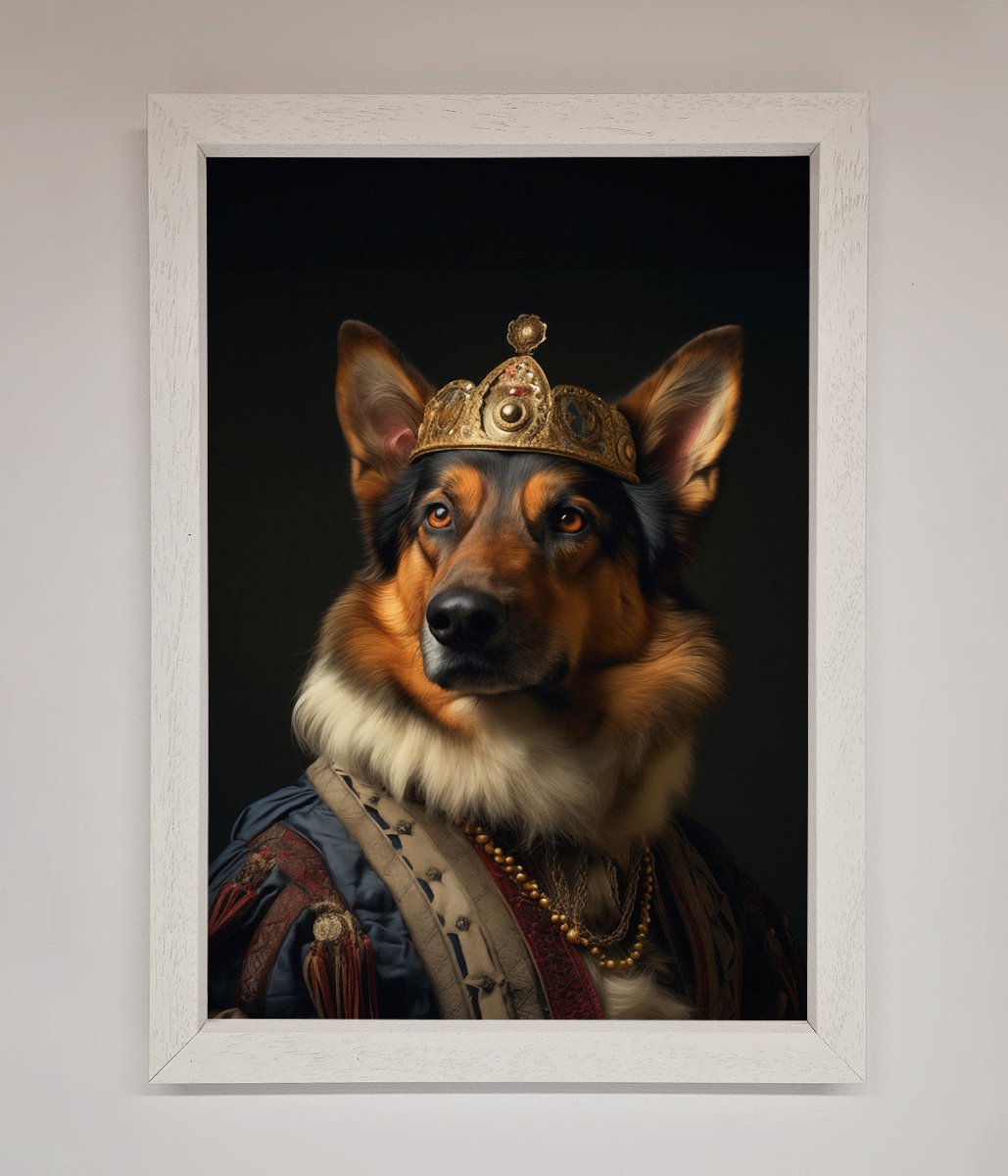 Renaissance German Shepherd Framed Wall Art