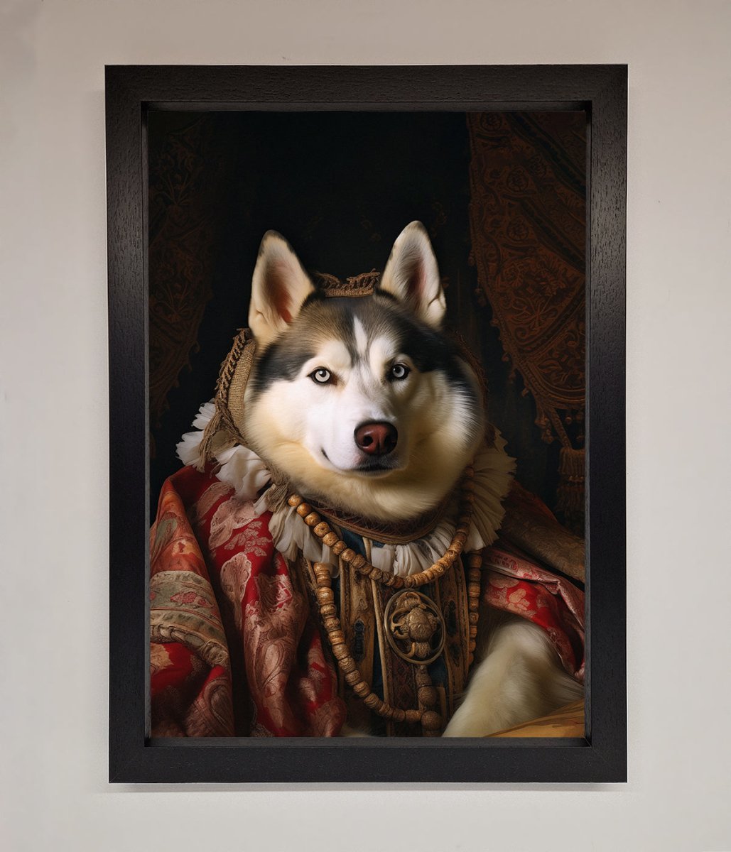 Renaissance Husky Framed Print