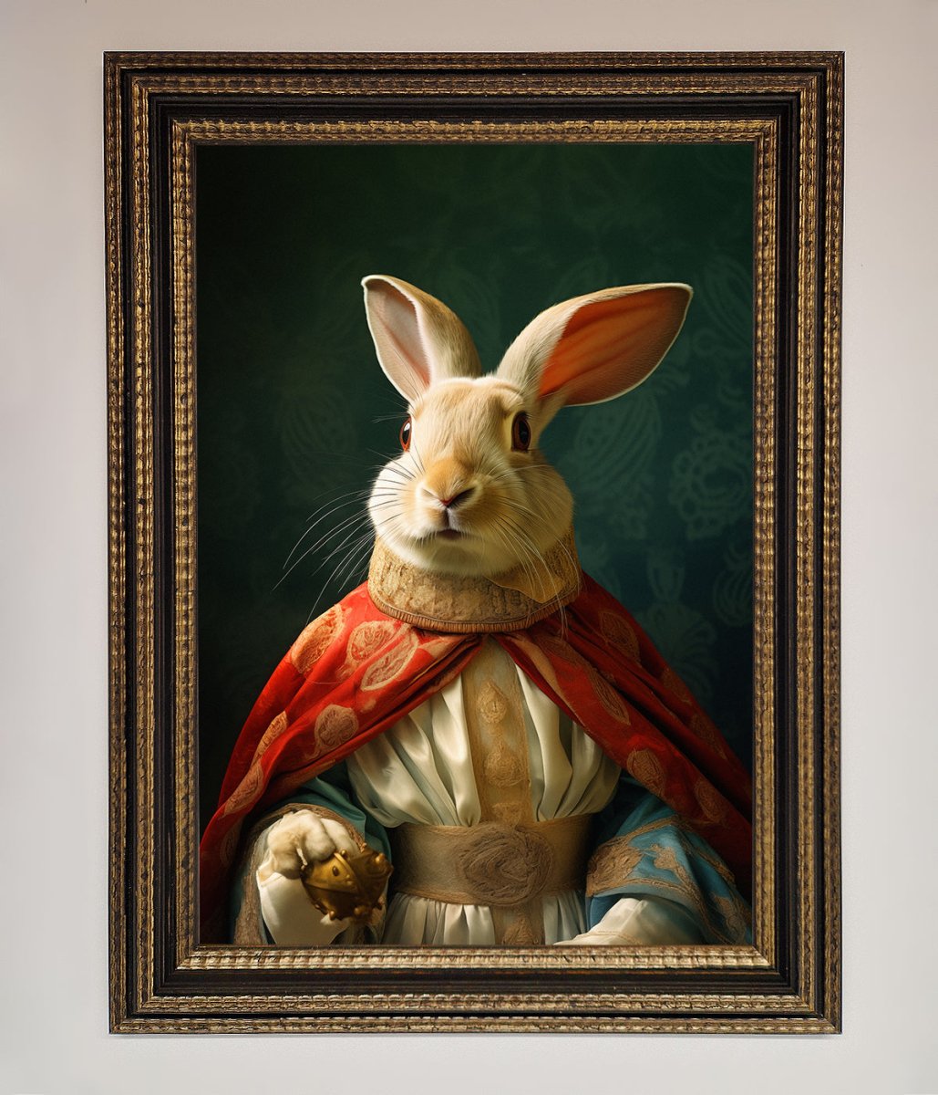 Renaissance Rabbit Framed Poster