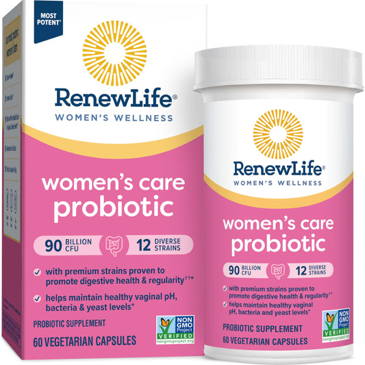 Renew Life Women's Probiotic Capsules — 90 Billion CFU for Vaginal, Urinary, Digestive & Immune Health