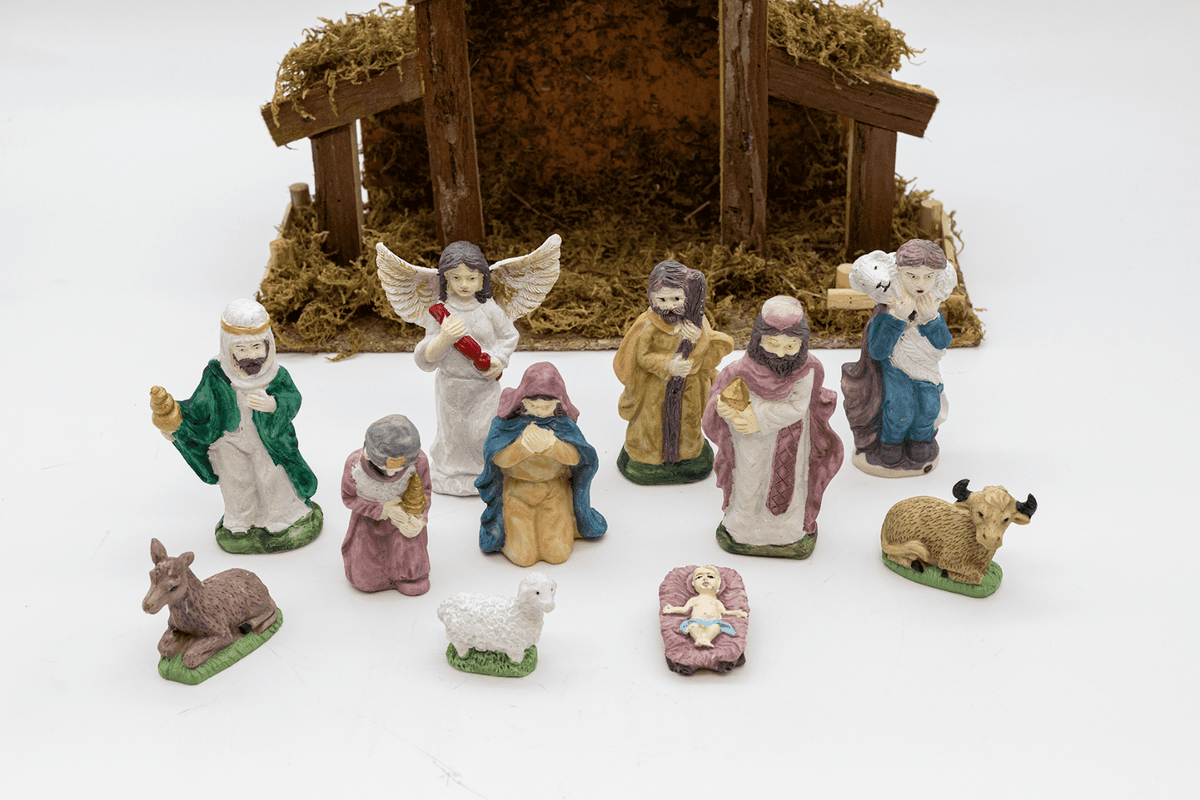 Christmas Nativity Scene Resin Ornament Multicoloured 38cm