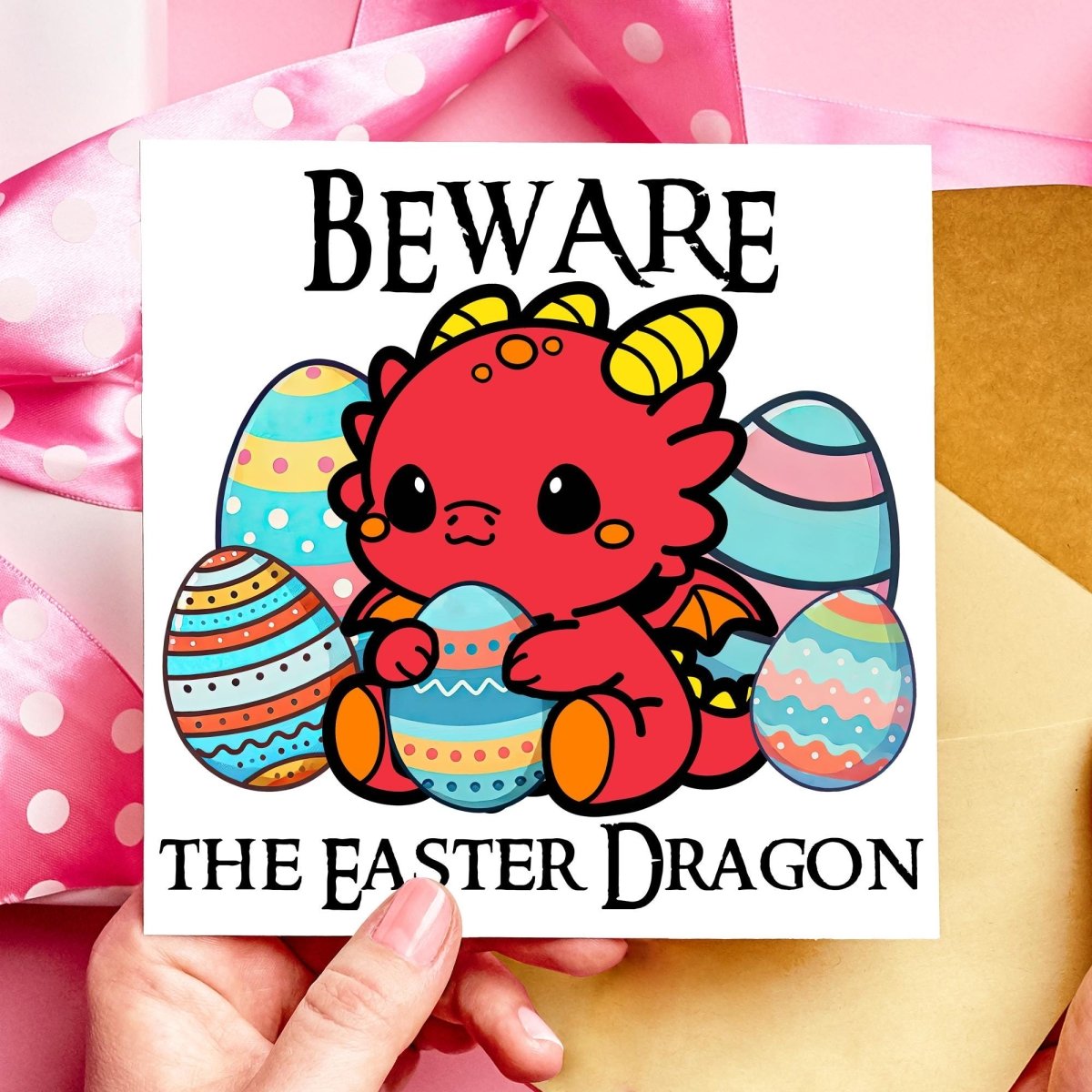 Beware the Easter Dragon DnD Easter Card