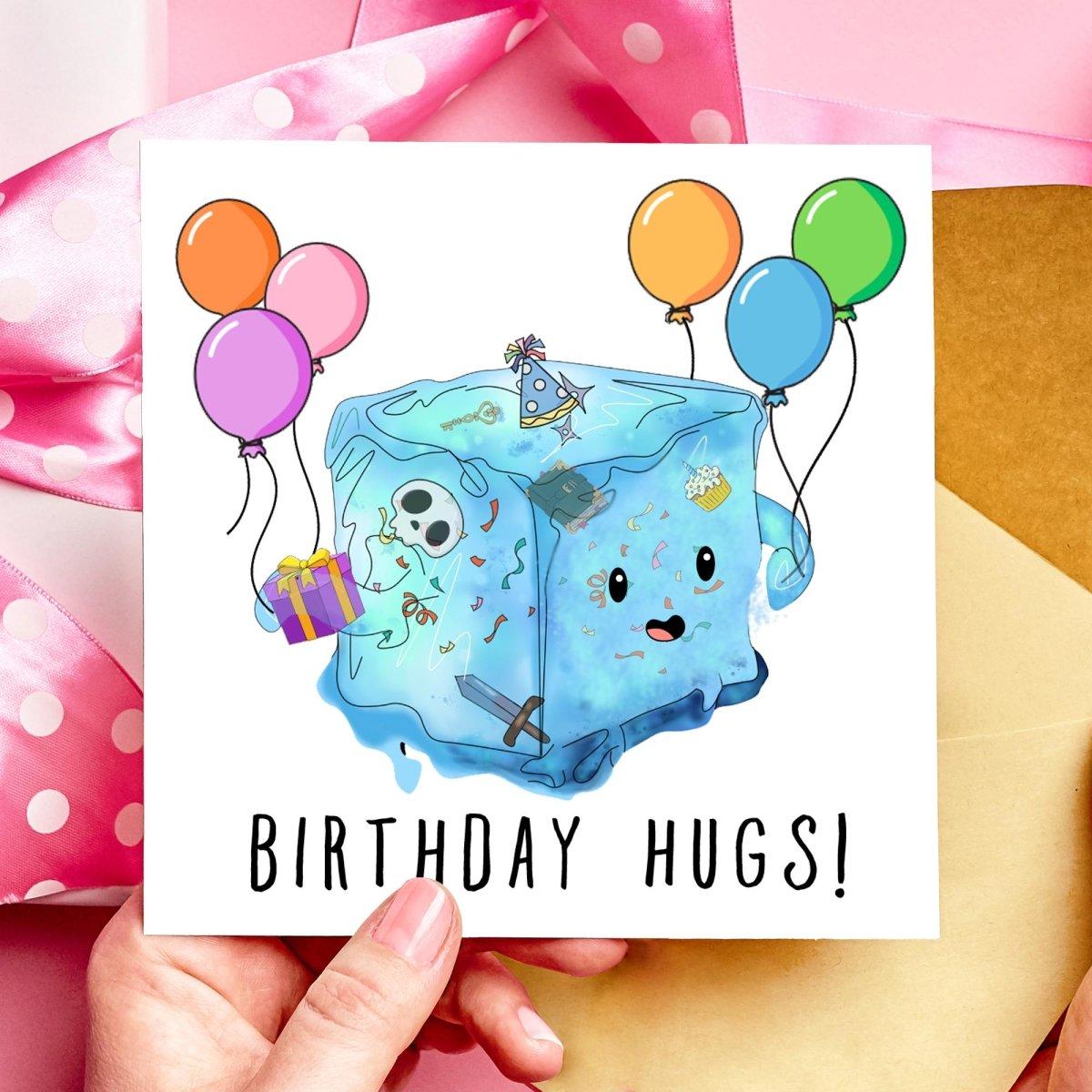 Birthday Hugs Ooze Monster DnD Birthday Card