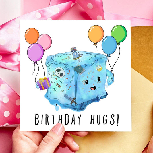 Birthday Hugs Ooze Monster DnD Birthday Card