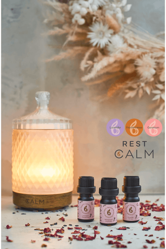 Aroma Diffuser with our Rest Calm Oil Set - Sleep & Hormone Balance