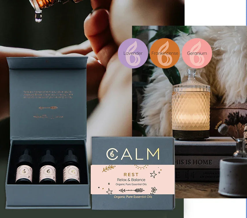 Rest Calm Essential Oil Set - Sleep & Hormone Balance
