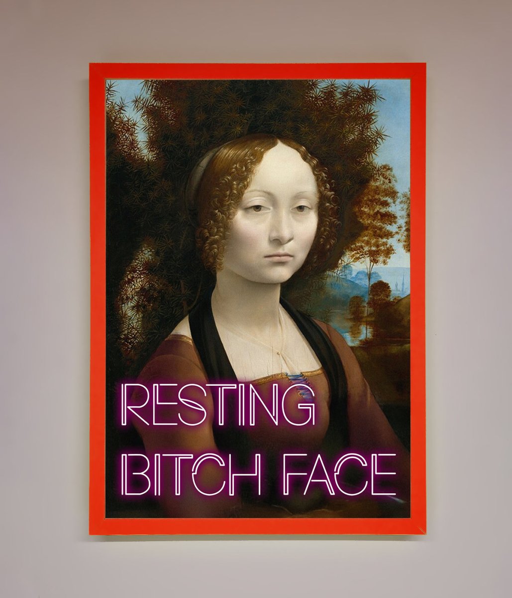 Resting Bitch Face Renaissance Framed Print