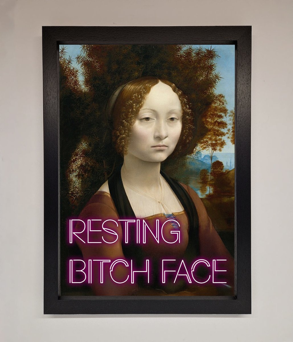 Resting Bitch Face Renaissance Framed Print