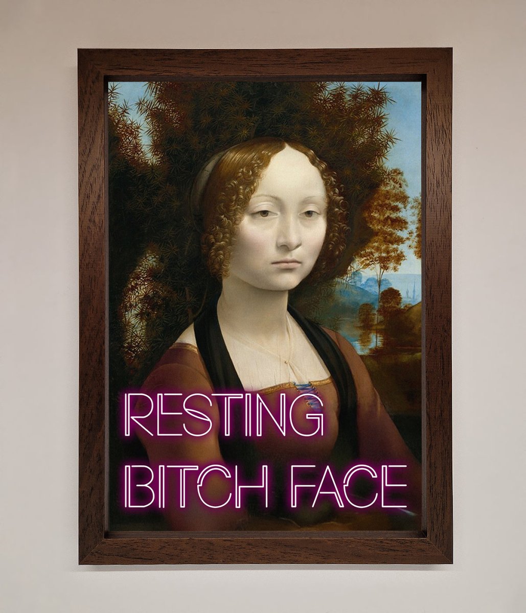 Resting Bitch Face Renaissance Framed Print