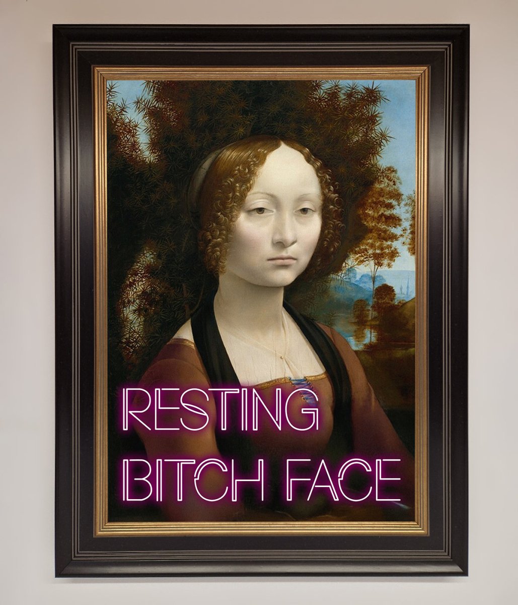 Resting Bitch Face Renaissance Framed Print