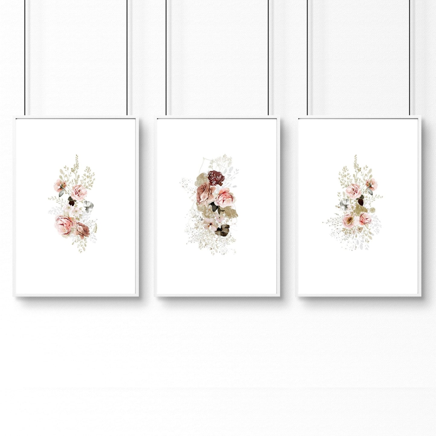 Bathroom chic prints | set of 3 framed wall art