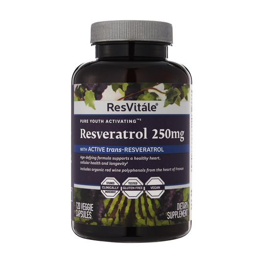 ResVitále Resveratrol 250 mg - 120 Veggie Capsules | Longevity