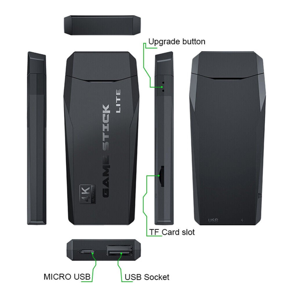 Retro Console Gaming 2 Player Home Arcade Stick, With 10,000 Games, Hdmi Plug & Play System