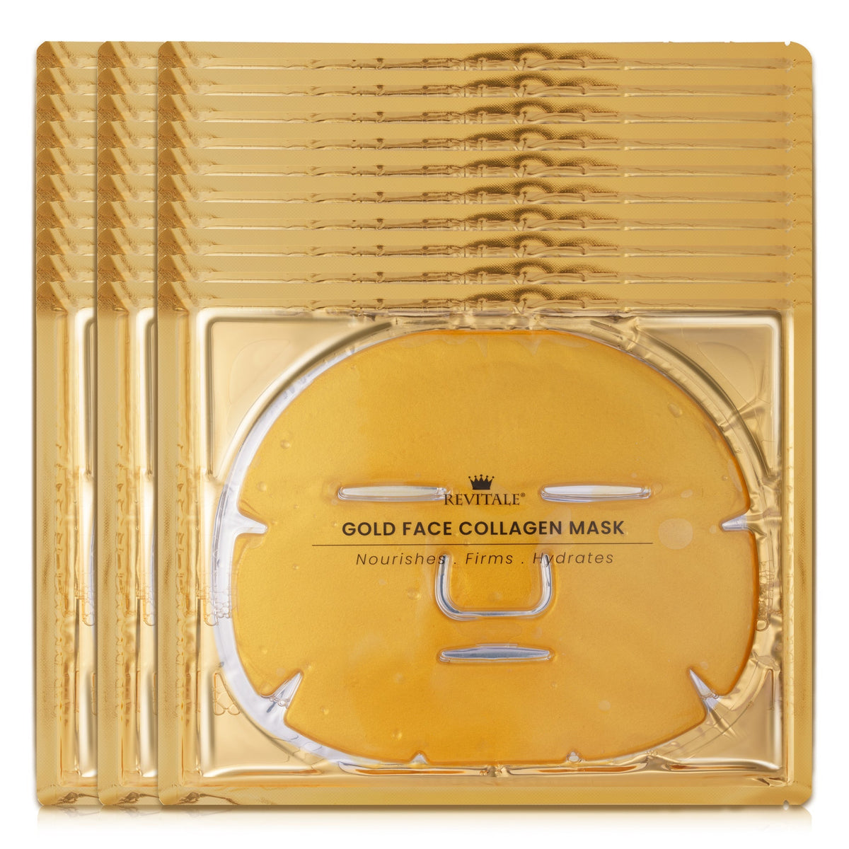 Revitale 24K Gold Face Collagen Mask - Nourishes, Firms & Hydrates