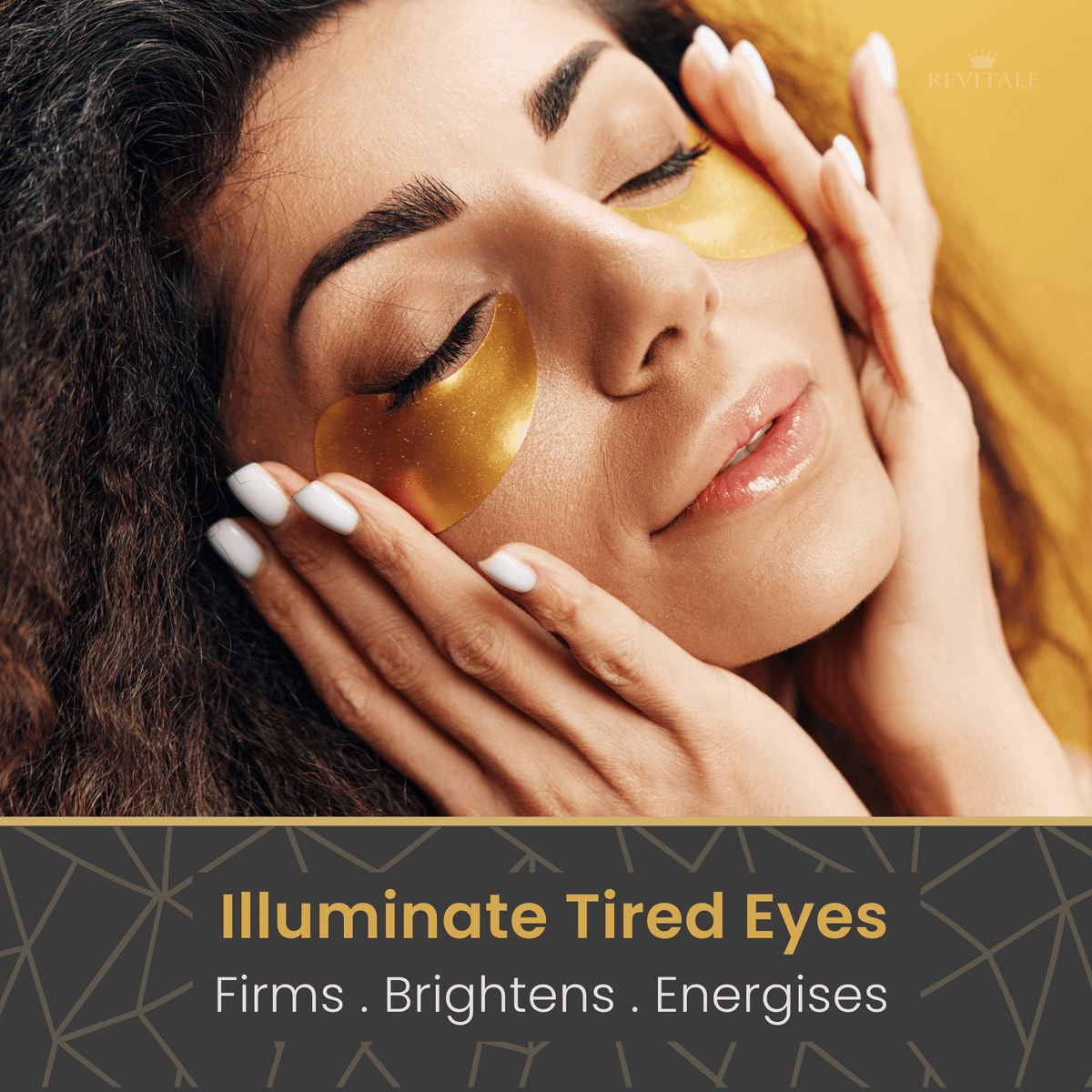 Revitale 24k Gold Under Eye Collagen Patches (30 Pairs - Jar)