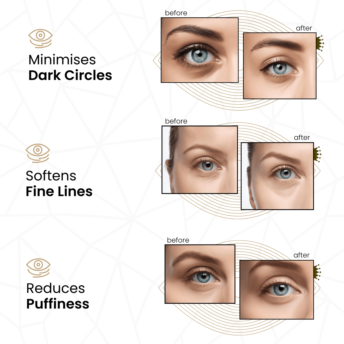 Revitale 24k Gold Under Eye Collagen Patches (30 Pairs - Jar)