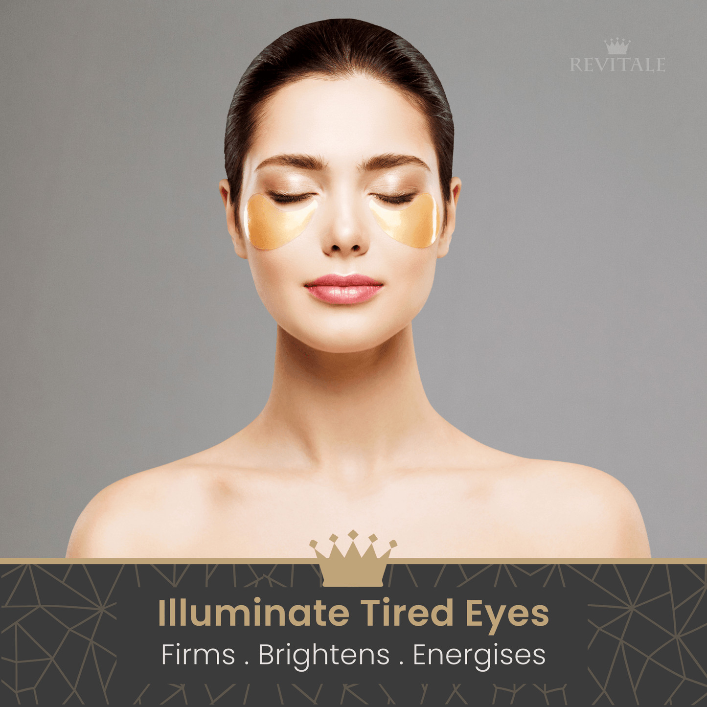 Revitale 24k Gold Under Eye Collagen Patches (30 Pairs - Jar)