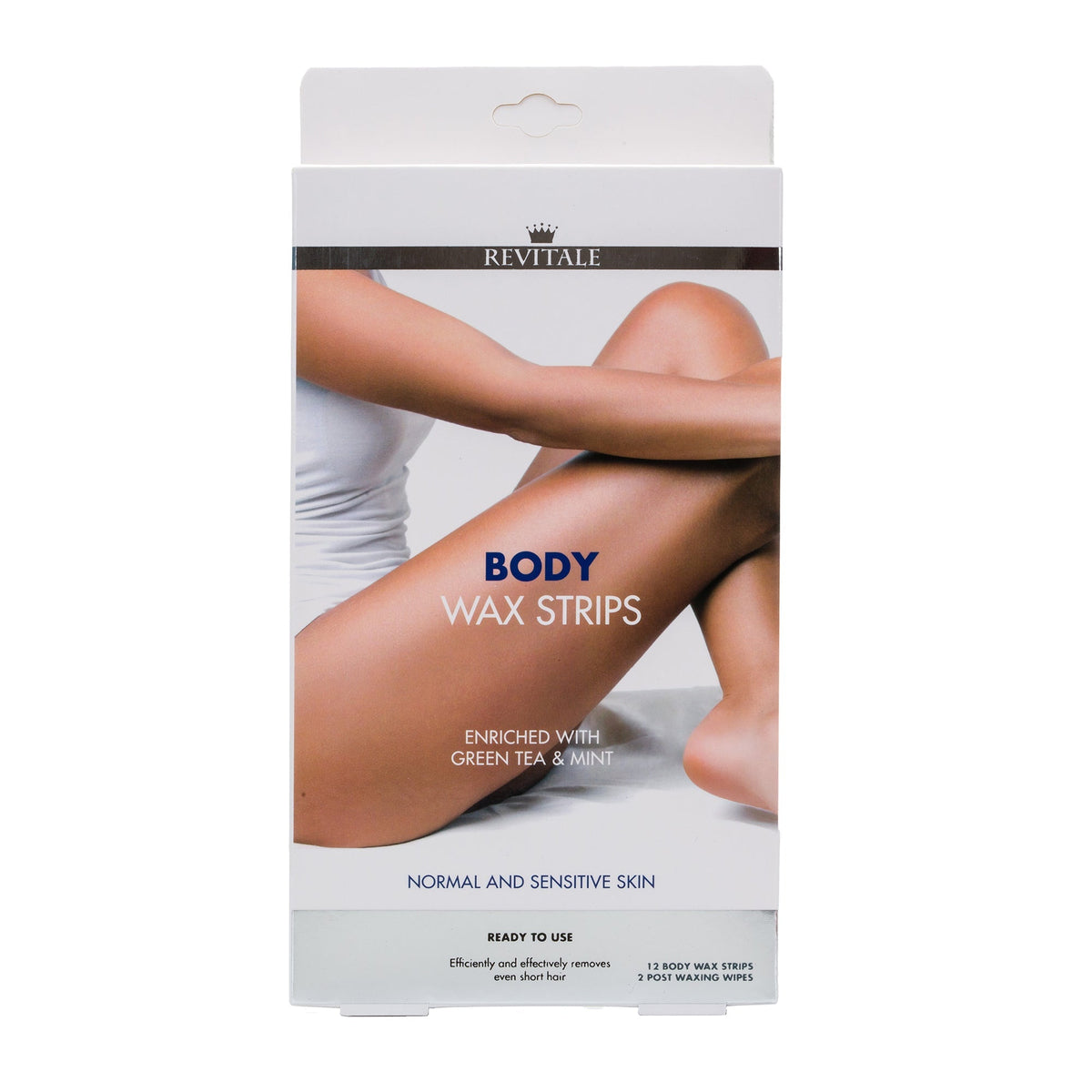 Revitale Body Leg Wax Hair Removal Strips - 100% Ecological Green Tea & Mint