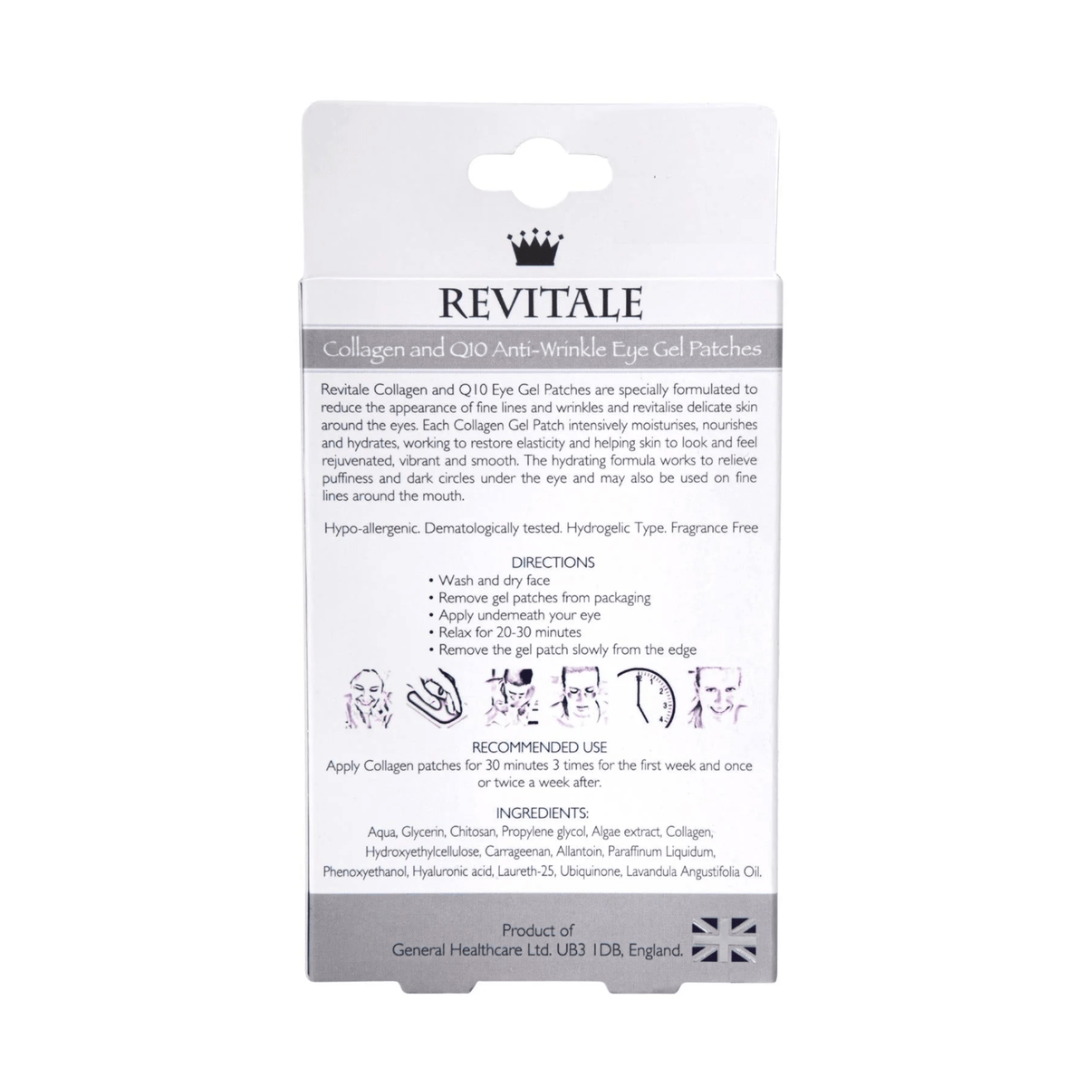 Revitale Collagen and Q10 Under Eye Gel Patches - Moisturises & Hydrates