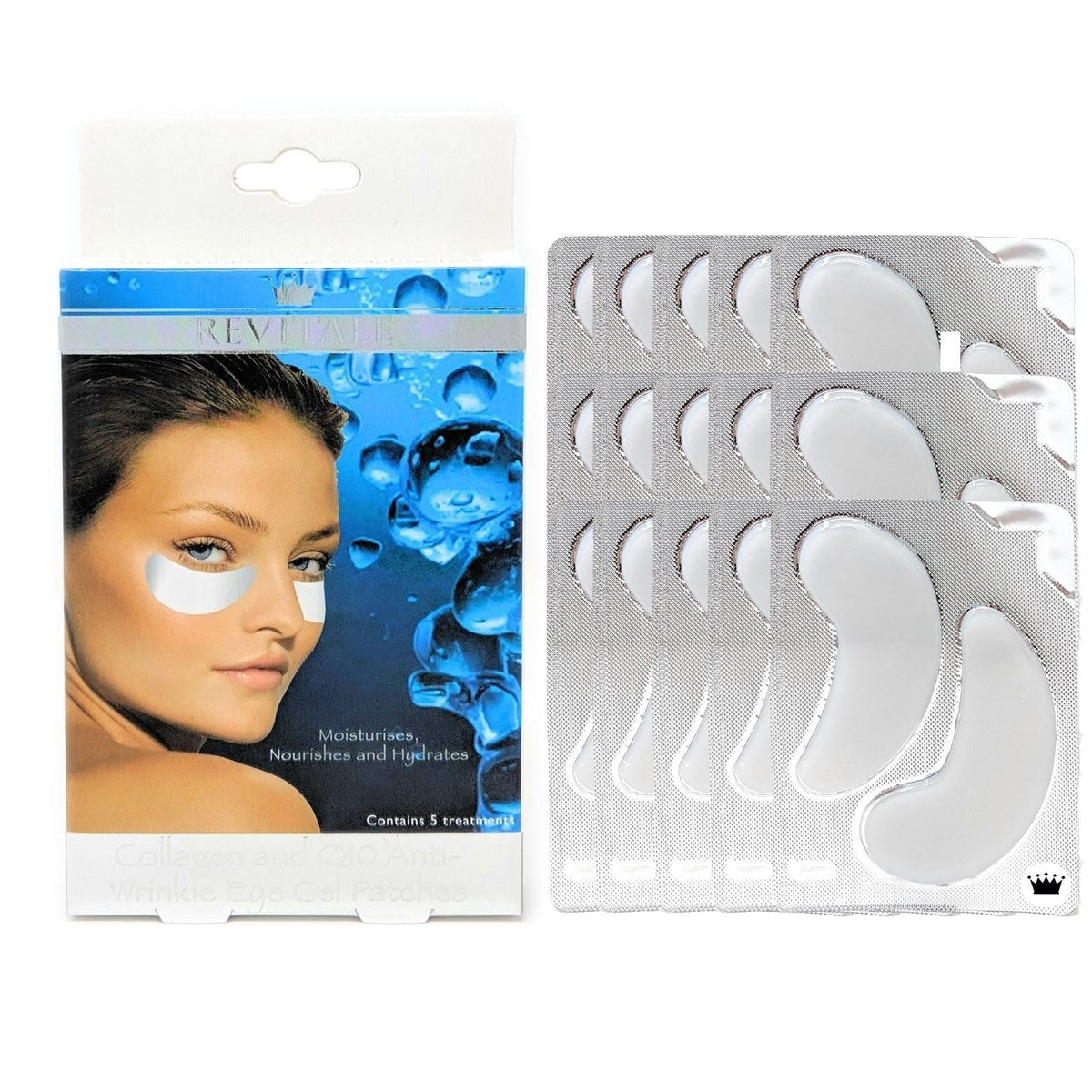 Revitale Collagen and Q10 Under Eye Gel Patches - Moisturises & Hydrates