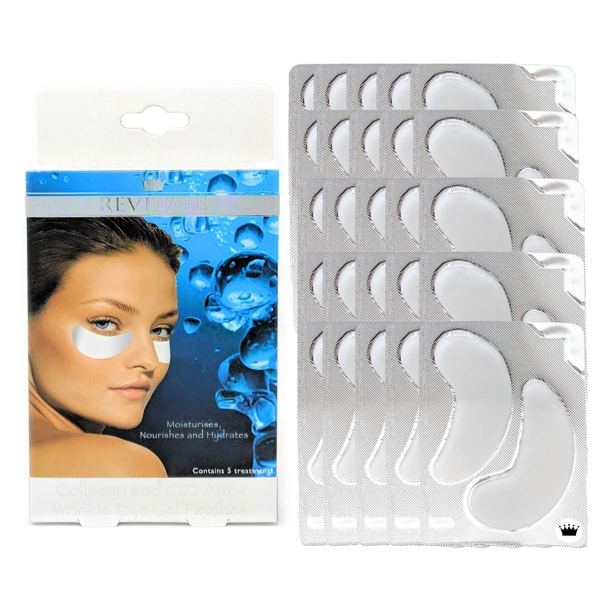 Revitale Collagen and Q10 Under Eye Gel Patches - Moisturises & Hydrates