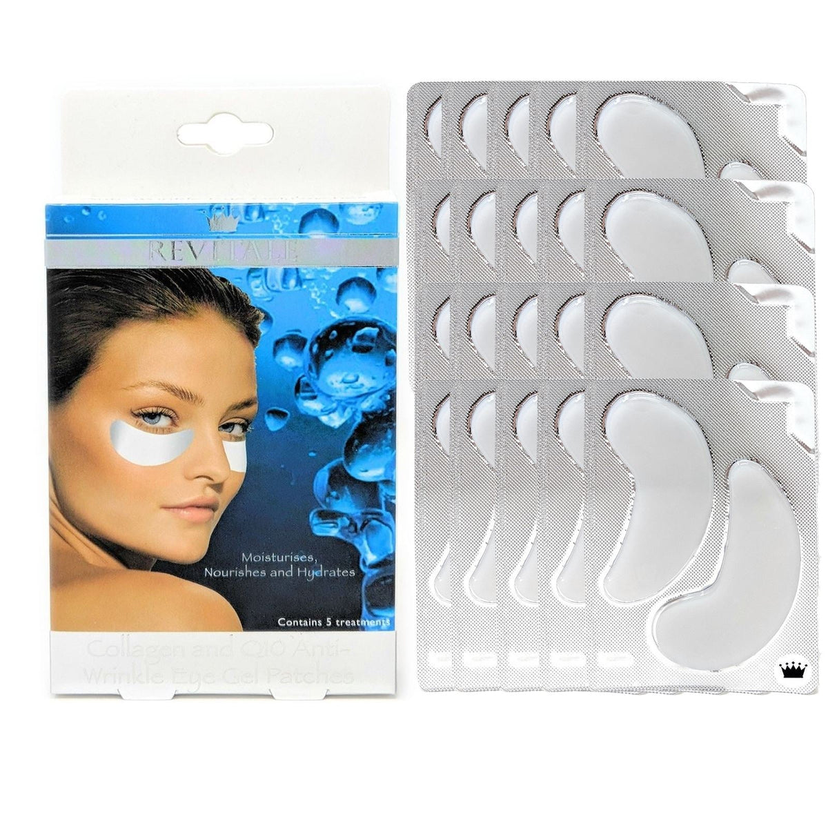 Revitale Collagen and Q10 Under Eye Gel Patches - Moisturises & Hydrates