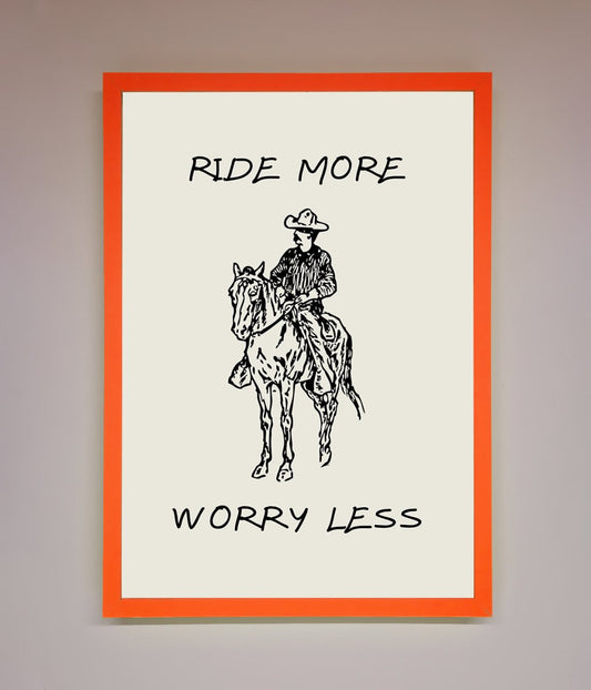Ride More Worry Less Framed Wall Art