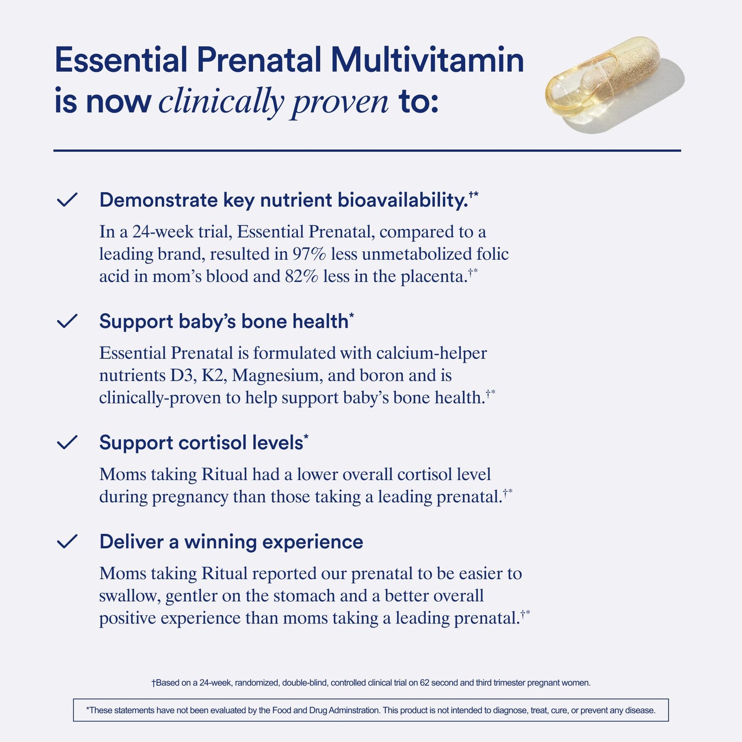 Ritual Essential for Women Prenatal Multivitamin – Vegan, Non-GMO, Citrus, 30 Days